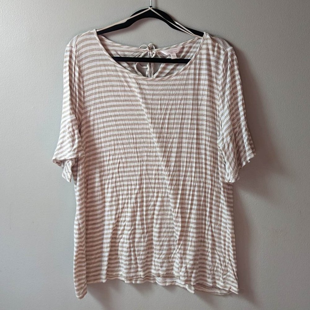 LC - tan stripped top